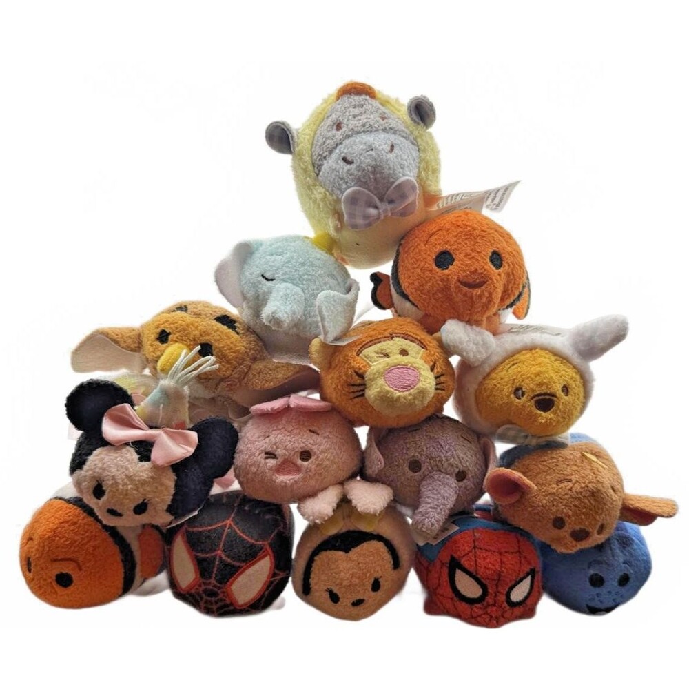 Disney Tsum Tsum Plush Lot of 15 – Assorted Characters – Authentic Stuffed Toys